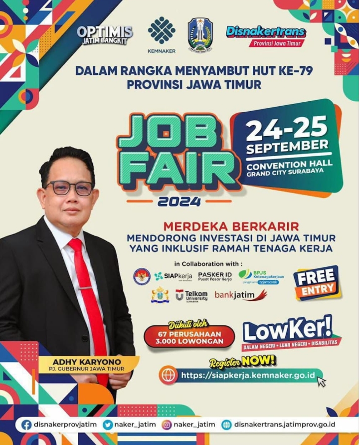 Job Fair Jatim Dorong Investasi Jatim Yang Inklusif dan Ramah Tenaga Kerja