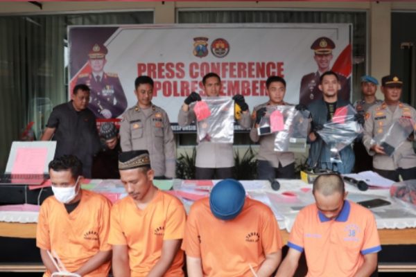 Polisi Berhasil Ungkap Jaringan Curanmor di Jember Empat Pelaku dan Penadah Diamankan 15 unit Motor Disita