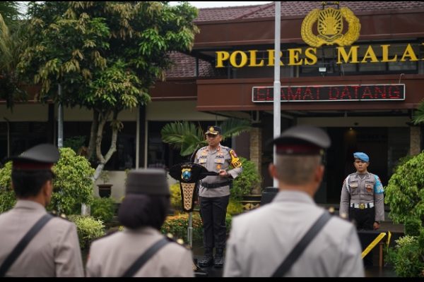 Kapolres Malang Pimpin Sertijab Pejabat Baru, Ini Daftar Perwira yang Alami Rotasi