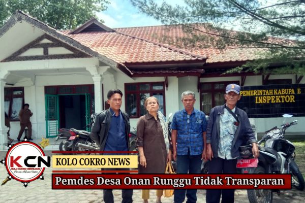 Pemdes Desa Onan Runggu Tidak Transparan Penggunaan Anggaran Dana Desa.