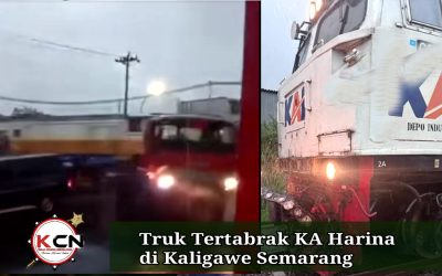 Truk Tertabrak KA Harina di Kaligawe Semarang, Perjalanan Kereta Tertunda 60 Menit