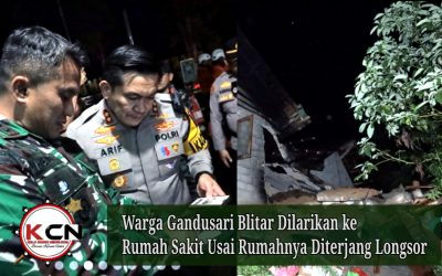 Tiga Warga Gandusari Blitar Dilarikan ke Rumah Sakit Usai Rumahnya Diterjang Longsor