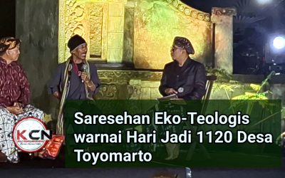 Saresehan Eko-Teologis warnai Hari Jadi 1120 Desa Toyomarto”Ketika Air Menjadi Cermin Kehidupan Singosari