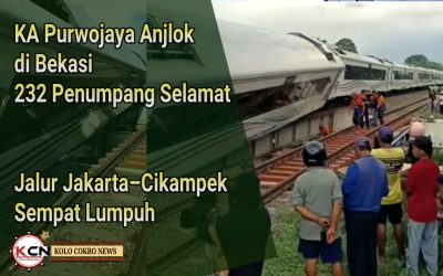 KA Purwojaya Anjlok di Bekasi, 232 Penumpang Selamat — Jalur Jakarta–Cikampek Sempat Lumpuh