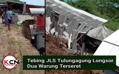 Tebing JLS Tulungagung Longsor, Dua Warung Terseret — Tak Ada Korban Jiwa, Tanah Masih Labil