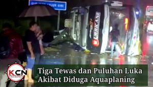 Bus PO Haryanto Terguling di Tol Semarang–Batang, Tiga Tewas dan Puluhan Luka Akibat Diduga Aquaplaning