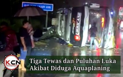 Bus PO Haryanto Terguling di Tol Semarang–Batang, Tiga Tewas dan Puluhan Luka Akibat Diduga Aquaplaning