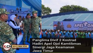 Panglima Divif 2 Kostrad Hadiri Apel Ojol Kamtibmas”Sinergi Jaga Keamanan Jawa Timur.