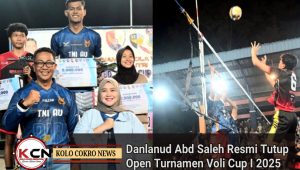 Danlanud Abd Saleh Resmi Tutup Open Turnamen Voli Cup I 2025, Lanud Menang Perkasa di Final Putra