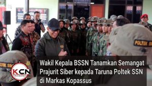 Wakil Kepala BSSN Tanamkan Semangat Prajurit Siber kepada Taruna Poltek SSN di Markas Kopassus