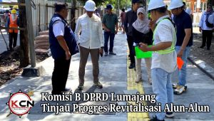 Komisi B DPRD Lumajang Tinjau Progres Revitalisasi Alun-Alun, Pastikan Pekerjaan Sesuai Fakta Lapangan