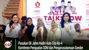 Pasukan 08 Jatim Hadiri Asta Cita Ke-4, Tegaskan Komitmen Penguatan SDM dan Pengarusutamaan Gender