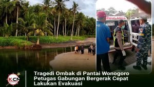 Tragedi Ombak di Pantai Wonogoro, Petugas Gabungan Bergerak Cepat Lakukan Evakuasi
