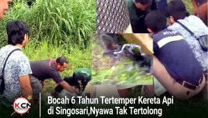 Bocah 6 Tahun Tertemper Kereta Api di Singosari