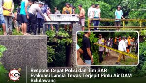 Respons Cepat Polisi dan Tim SAR Evakuasi Lansia Tewas Terjepit Pintu Air DAM Bululawang