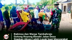 Babinsa dan Warga Tambahrejo Gotong Royong Benahi Jalan Desa, Siapkan Akses Lebih Layak bagi Masyarakat