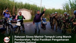Ratusan Siswa Marinir Tempuh Long March Pembaretan, Polisi Pastikan Pengamanan Berjalan Optimal