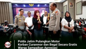 Polda Jatim Pulangkan Motor Korban Curanmor dan Begal Secara Gratis, Warga Sampaikan Apresiasi