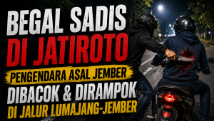 Begal Bersenjata Tajam Beraksi di Jalur Lumajang–Jember, Pengendara Asal Jember Kehilangan Uang dan Barang Berharga