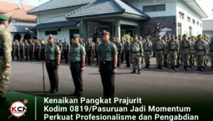 Kenaikan Pangkat Prajurit Kodim 0819/Pasuruan Jadi Momentum Perkuat Profesionalisme dan Pengabdian
